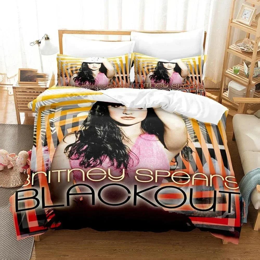 3D Britney Spears Printed Bed Set Duvet Cover Pillowcase Bedding Set Linen Sheet Quilt Cover Full Queen King Size Home Textile