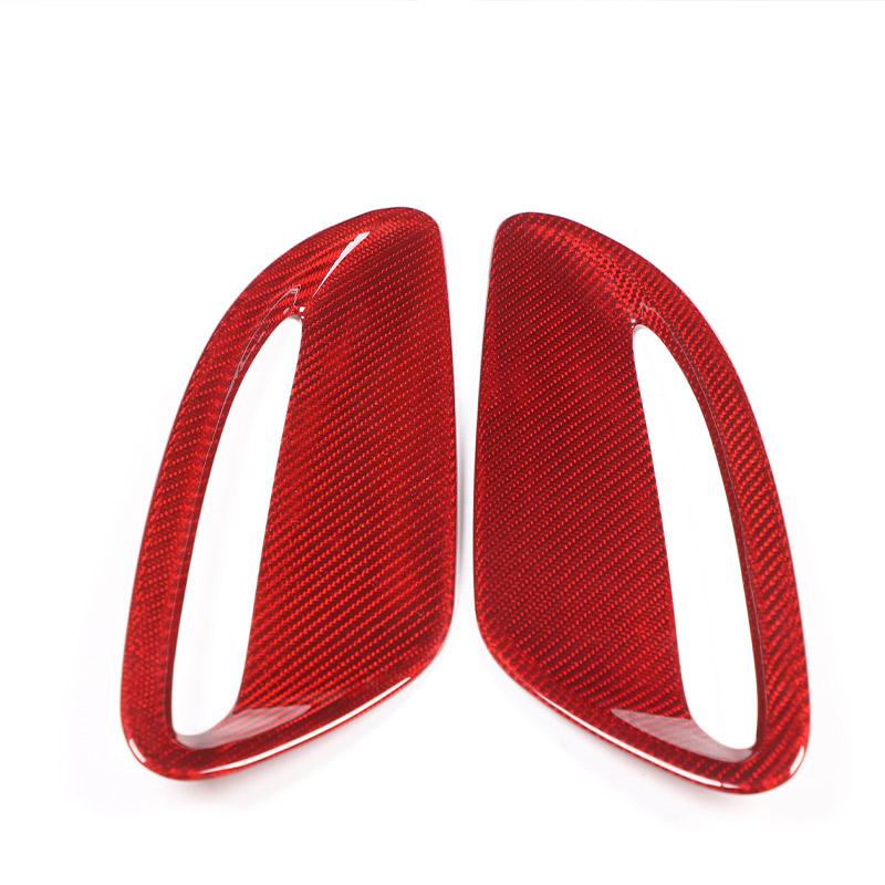 

Real Carbon Fiber For Jaguar F-Type 2026-2026 Car styling Car Hood Vent Decoration Sticker External Accessories красный