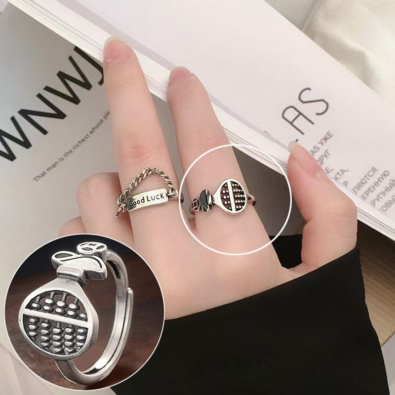 

Japanese and Korean woven flower ring, women s sweet and cool fashion, personality and temperament, elegant 925 silver-plated open ring adjustable opening