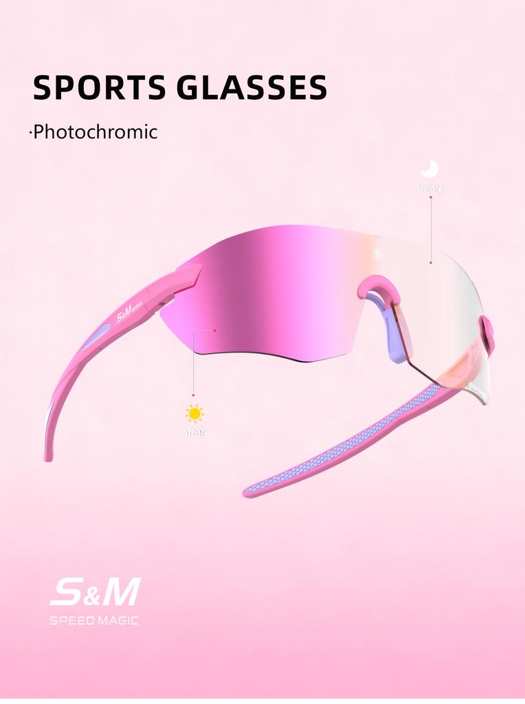 Occhiali da Sole Sportivi Fotocromatici SM per Uomo e Donna - Ciclismo, Corsa, Alpinismo, Uso Giorno e Notte