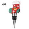 Silicone Wine Corks Christmas Bottle Stopper, Stainless Steel Reusable Cork, Decorative PVC Cartoon Preservation Tools Toppers Design, Airtight
