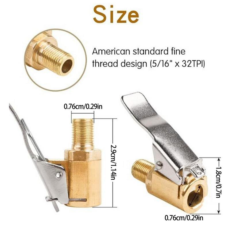 Portable Tire Nozzle Clamp Inflatable Pump Connector Car Tire Air Chuck Inflator Compressor Can Be Deflated Valve Adapter