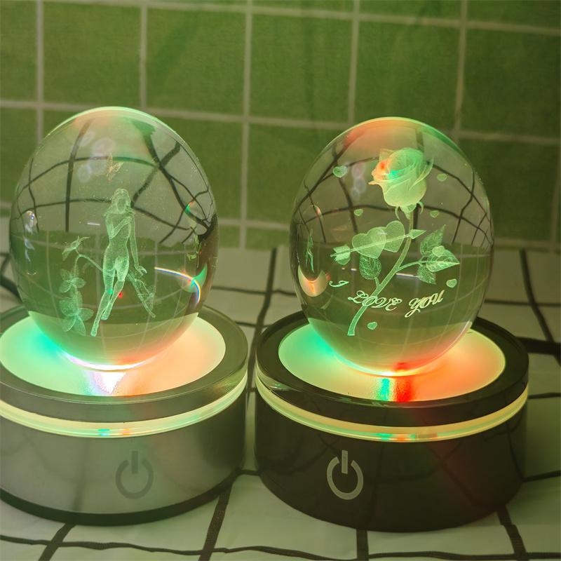 Solar System 3d kristallkula Kristallklot Laser snidad kristallkula med kulstativ Dekorativa planetsfärer Galaxy Födelsedagspresentprydnader