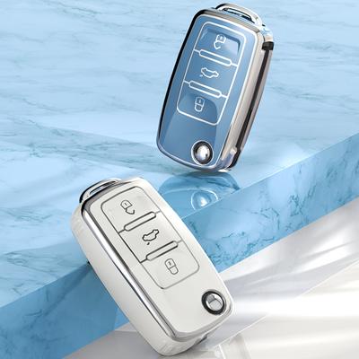 TPU Car Key Cover Case Holder for Volkswagen VW Bora Polo Tiguan Jetta Passat B5 B6 B7 Golf Beetle for Skoda Octavia Accessories