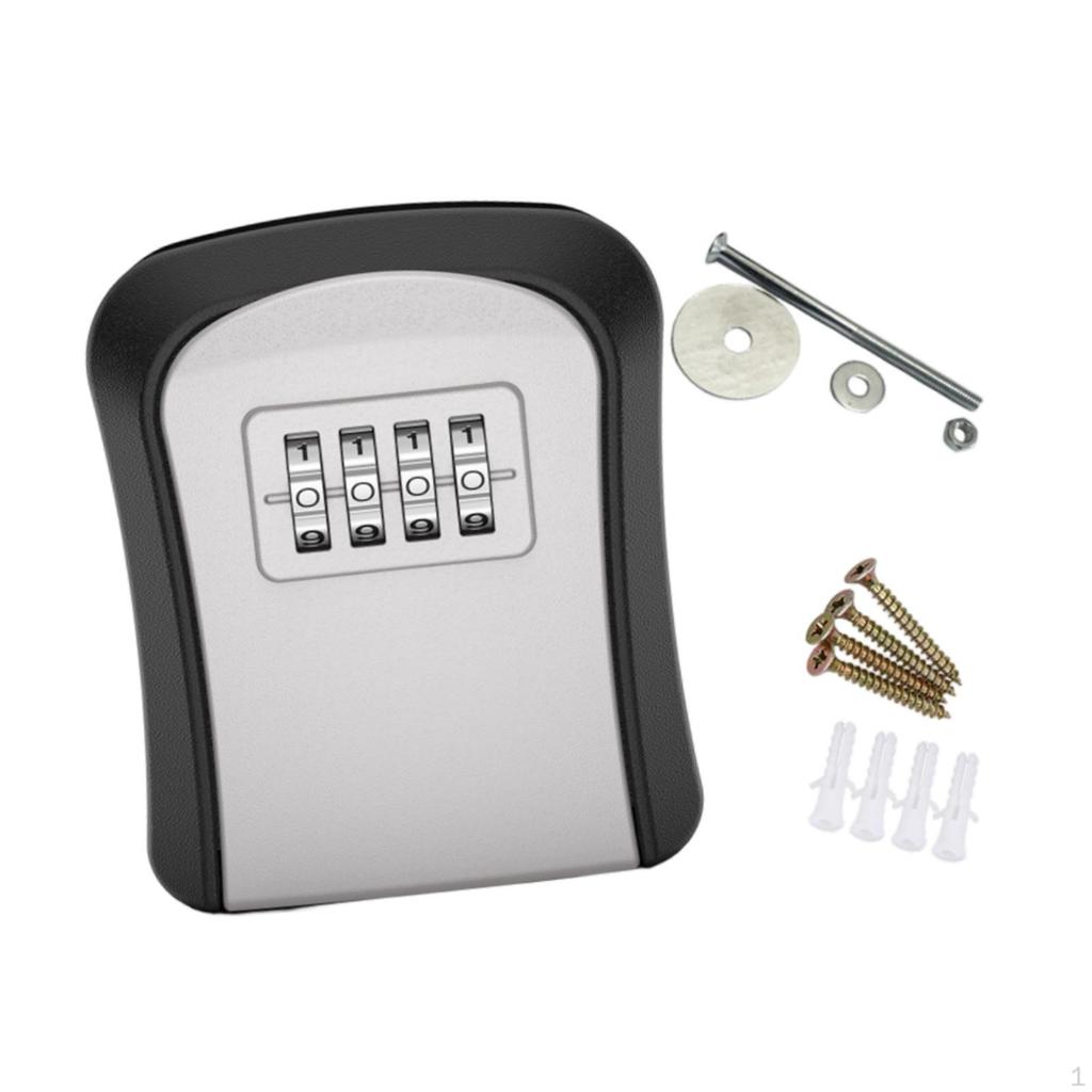 Key Lock Box Combination Lockbox 4 Digit Code Resettable Spare Storage Password for