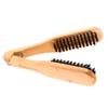 Double Brushes Comb, Wooden Hairdressing Comb V Shaped Splint Comb Styling Tools Anti Static Hair Straightener Tool for Straightening Hair