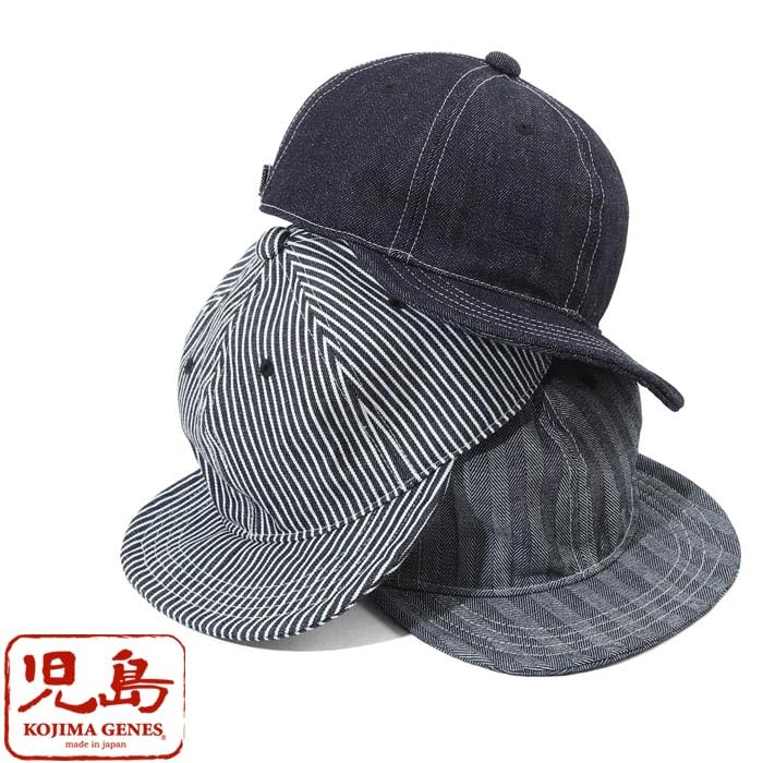 Kojima Genes 6-Panel Cap, Indigo Denim, Adjustable Strap, Soft Unstructured Brim, Made In Japan Okayama, RNB-9078