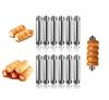 6 szt. Rurek do cannoli, Zestawy rurek ze stali nierdzewnej do formowania cannoli, Formy do rogalików, Formy do pieczenia nieprzywierające do skorupek cannoli, Croissant