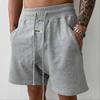 FOG Essentials Men's Trendy Double Line Drop Crotch Sports Shorts with Zipper Pockets