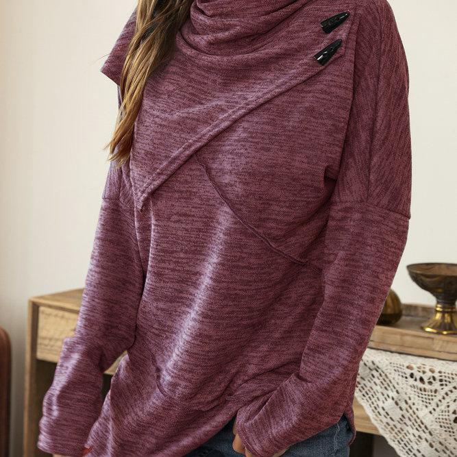 

Осень-зима, серые, черные пуловеры нерегулярной формы, женская водолазка с ворсом, свободная толстовка с длинными рукавами и пуговицами, пэчворк, пальто с капюшоном 5XL вино красного