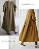Dress for Relaxed Solid Cotton or Cotton Mori Elegant Mom Dress [Collecala] Women, Loungewear, Simple, Color, Blend, Casual, Natural, Girl, Outfit,