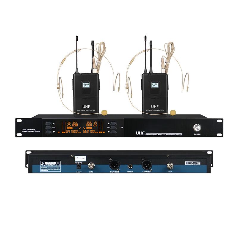 Professional Dual Wireless Headset Microphone System (CN version)