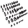 52Pcs Hollow Punch Cutter High Carbon Steel Rich Sizes Styles Box Packed Leather Cutter Punch for Handicraft DIY