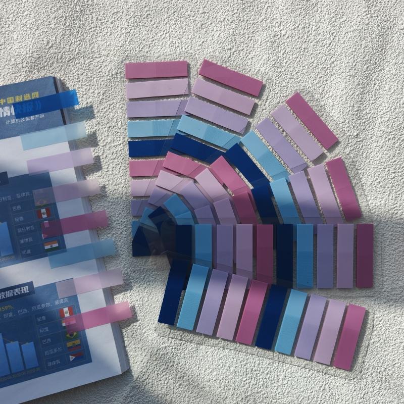 1200pcs Transparent Index Tabs Sticky Notes, Colorful Page Markers, File Classification Stickers Note, Cute Stationery Set