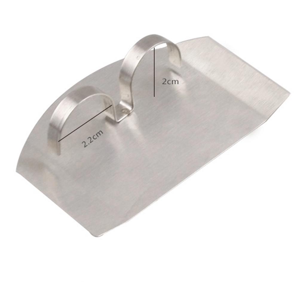 1PC/2PCS 8X5.7CM Stainless Steel Finger Protector with Double Ring Upgrade Hand Guard for Kitchen Chopping