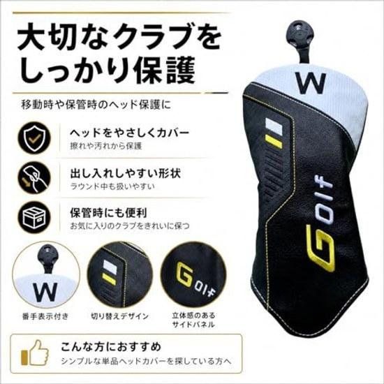 LuceTerraGolf Golf Head Cover DriverFairway WoodUtility Waterproof PU Leather Stylish Design