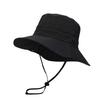 Unisex Waterproof Wide Brim Bucket Hat with Adjustable Chin Strap for Outdoor Activities UPF 50+ Sun Protection
