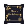 Pillow Peach Velvet Black Gold Christmas Pillow New Snowflake Letter Sofa Bedside Pillow Cover