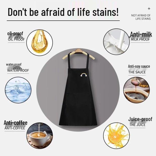 Rainbow Cactus Cartoon Apron - Cute Korean Style for Men & Women with Free Shipping for Newcomers