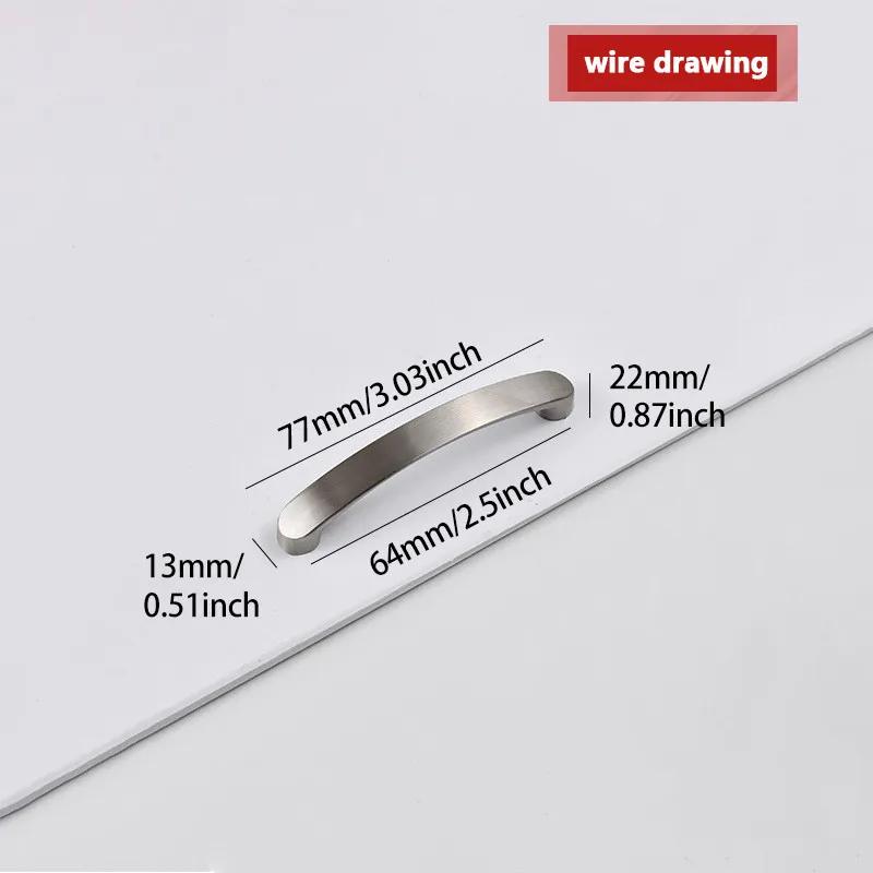 Cabinet Handles Knobs Aluminum Alloy Door Kitchen Knobs Brushed Cabinet Pulls Drawer Modern Furniture Handle Hardware