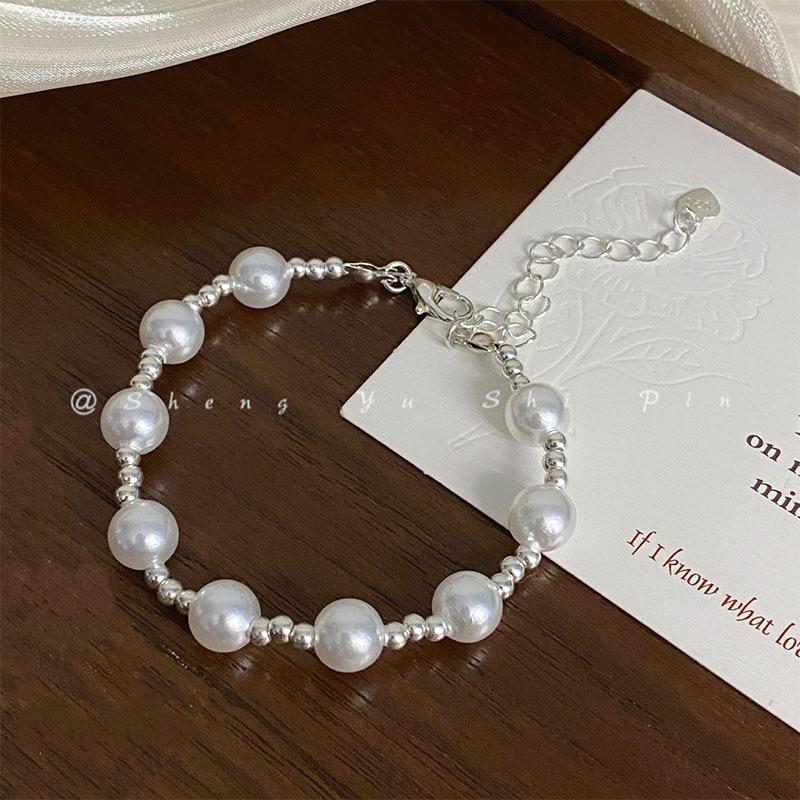Mercury's French Retro Style Pearl Bracelet Light Luxury Niche Design High-end Exquisite Versatile Beaded Jewelry