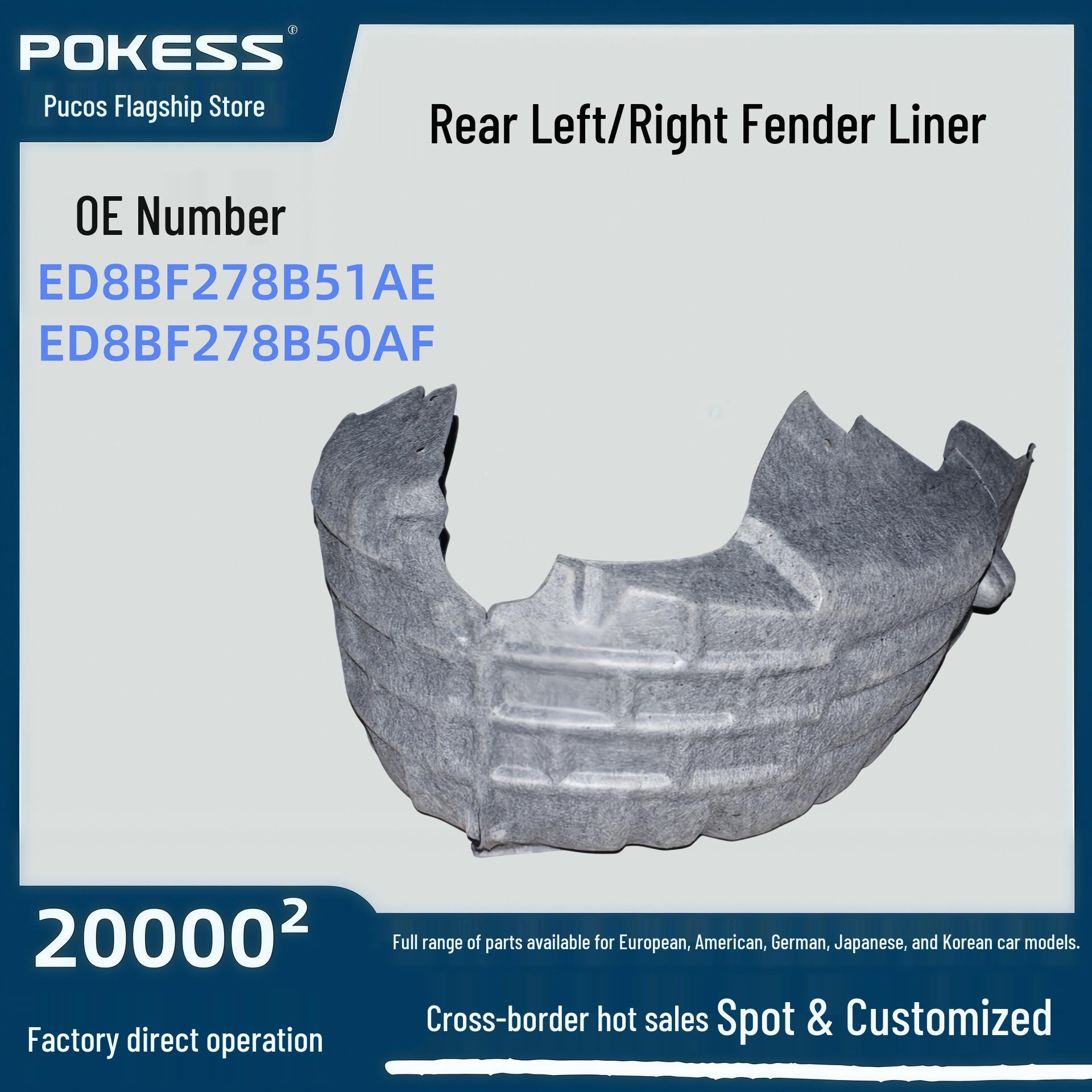 Compatible Rear Left/Right Fender Liner for Ford Escort Fender Liner Rear Right