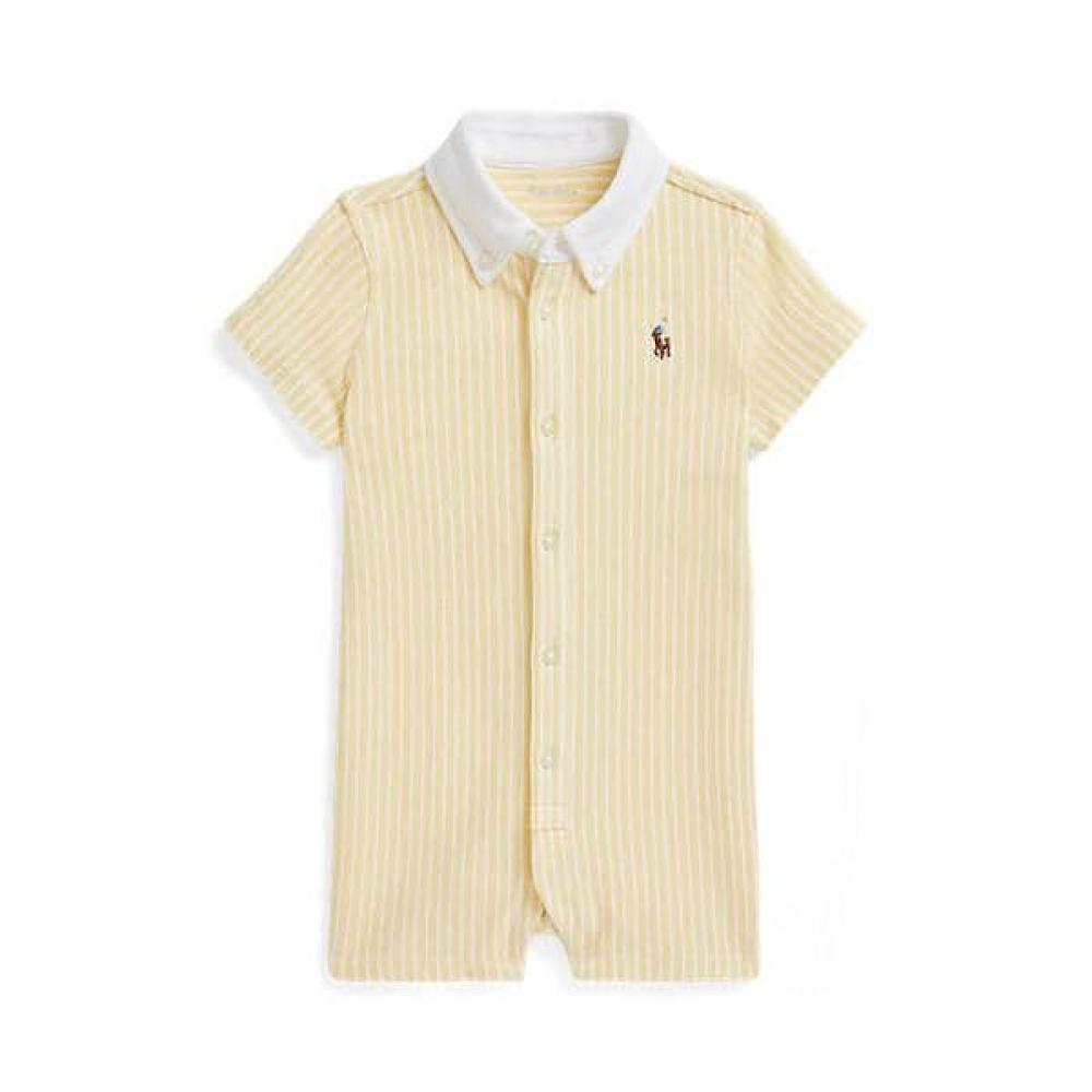 Ralph Lauren Baby Boy Stripe Knit Oxford Shortall Cwpoopcic720298700 12M