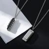 1PC Silvery [A necklace that can be blown] Mini harmonica retro four hole whistle pendant cartoon couple necklace