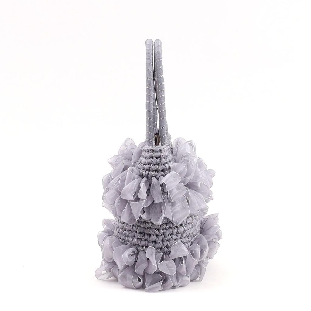 Organza Rüschen-Tragetasche 2613112027 Grau [Kuuko] (390)