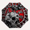 Rabenkopf Nordisches Symbol Wikinger Tattoo Design AufkleberRegenschirm, Tragbarer 3-fach Kompakter Regenschirm,Weihnachtsgeschenk ES592