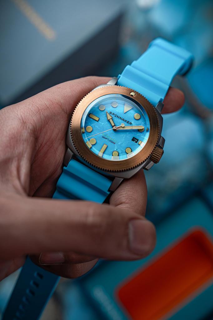 Watch Haru Titanium Bronze Blue [Spinikar] SP-5145-04 Men's [Used]