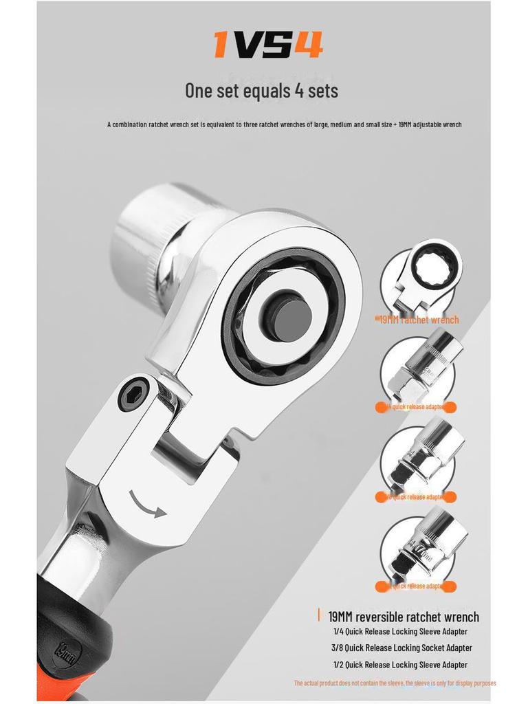 Green Forest Multi-Function Ratchet & Socket Wrench Set