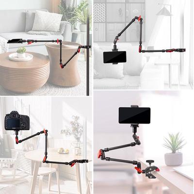 Verstellbares Stativ mit starker Klemme für Mobiltelefone und DSLR-Kameras - Ideal für Aufnahmen von oben und Live-Streaming