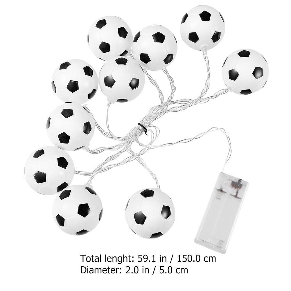 

Football Theme LED String Lights 10 Leds Warm Glowing Decor for Indoor Outdoor Parties Home Garden Yard Football String Lights