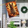 1pc, Halloween German Shepherd Bandage & Candy Pumpkin Bat Design Double-Sided Polyester Garden Flag, Outdoor Yard Lawn Decoration, Festive Flag Only