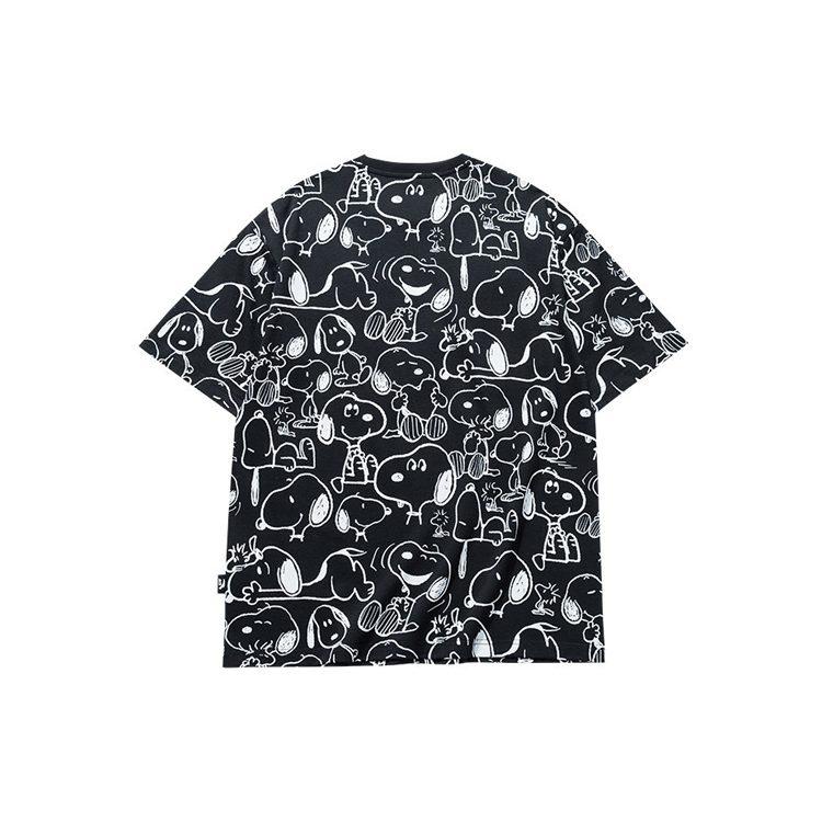 Anta x SNOOPY Life Collection T Shirt Unisex Black 952129113-2