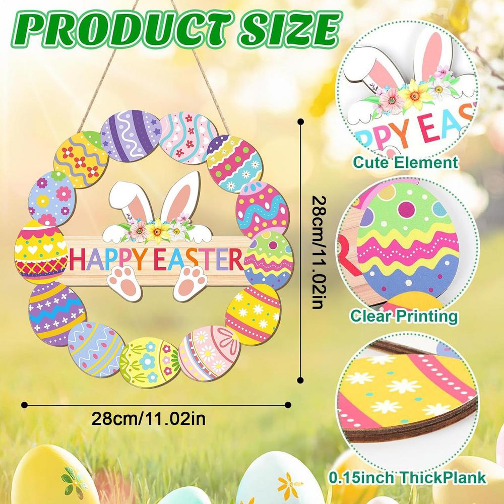 Osterdekorationen für die Haustür Holz-Osterschilder für die Haustür Frühlingswand Heim Bauernhaus Dekorationen für Hof Veranda Wand
