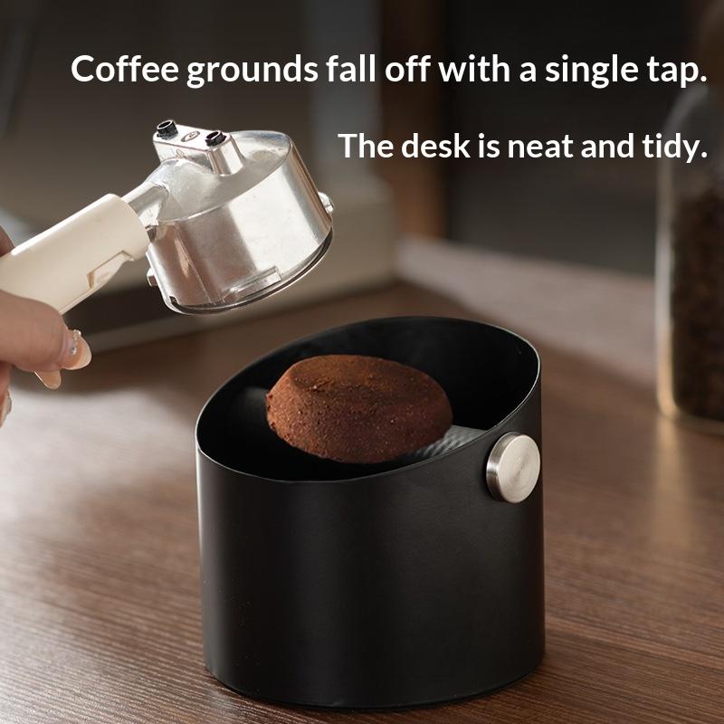 Coffee Knock Box Espresso Grounds Container Anti Slip Espresso Dump Bin Grind Barista Goods Cafe Bar Accessories+