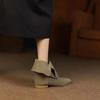 Flat Suede Short Boots 2024 New Autumn/winter Korean Version Chelsea Pointed Bow Fashion Boots for Women