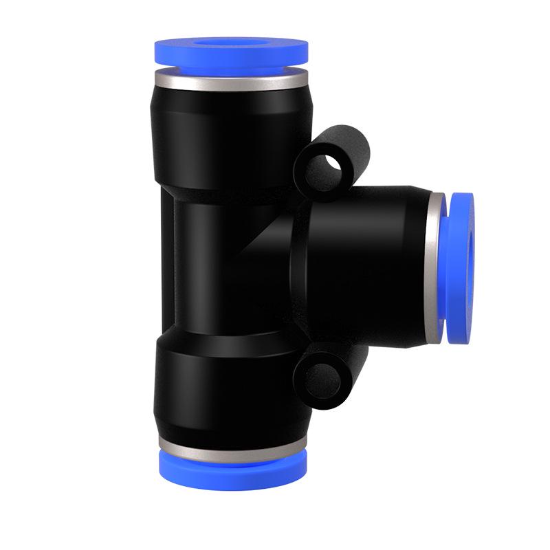 Zhuoji T-Shaped Pneumatic Quick Connector for 8mm & 10mm PEG Hose