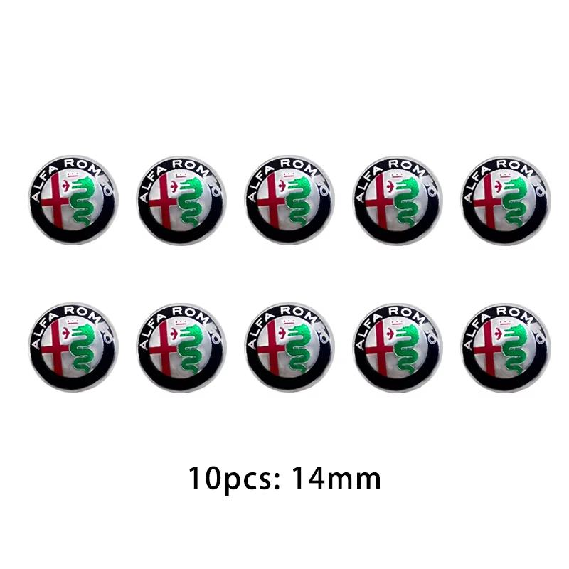 5 Piezas Pegatinas Emblema de Metal de Aluminio para Llave de Coche para Alfa Romeo 156 159 147 4C 8C 166 Giulia Giulietta Mito Stelvio Spider GT