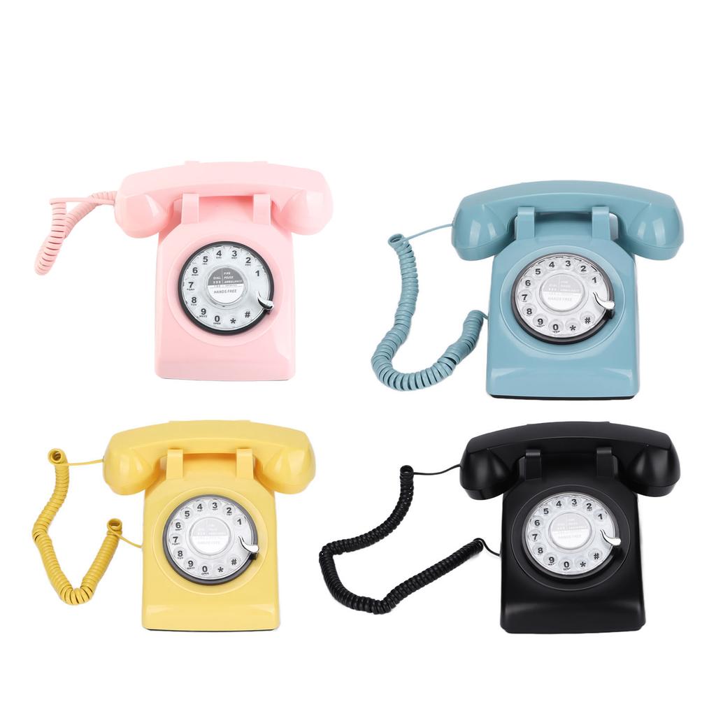 Old Fashioned Telephone Vintage Phone Retro Rotary Landline 60s Old Fashioned  Rotary  Wired Fixed Landline Telephone