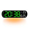 Large-screen LED Ambient Light Wall Clock Temperature Date Week Display Remote Control Home Living Room Decorative Wall Clock
