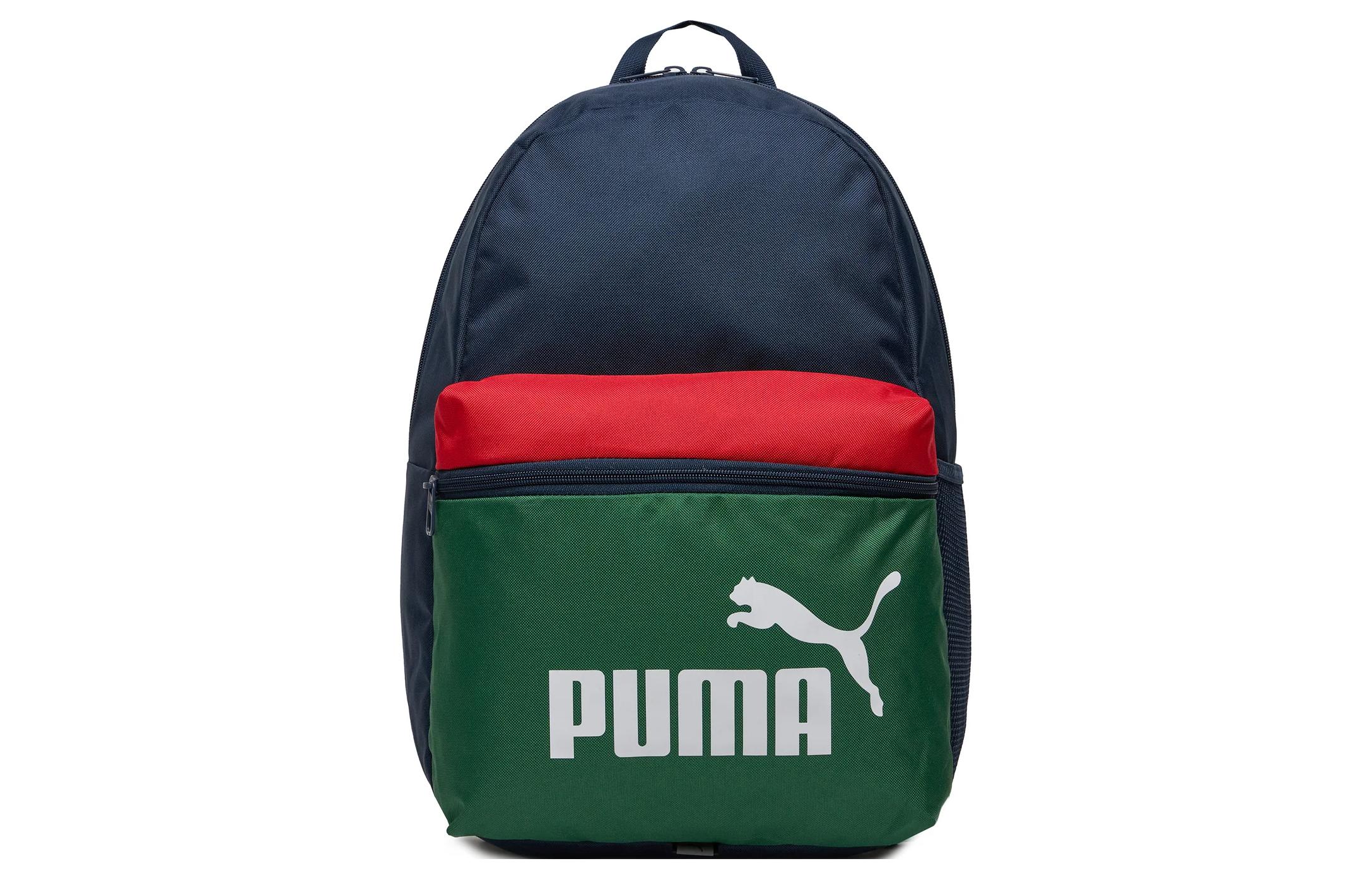 PUMA Polyester Backpack Regular Unisex Blue & Green & Red 090468-01