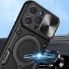 For iPhone 11 Pro Rotatable Kickstand Protective Cover PC+TPU Phone Case with Slide Camera Lid