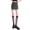 High Waist Grey A-Line Midi Skirt for Women - Petite Fit, Bodycon Style, Summer Wear, Anti-Exposure Design