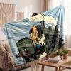 Warm Flannel BlanketTintin Soft Cozy Throw Blanket for Bedroom Couch