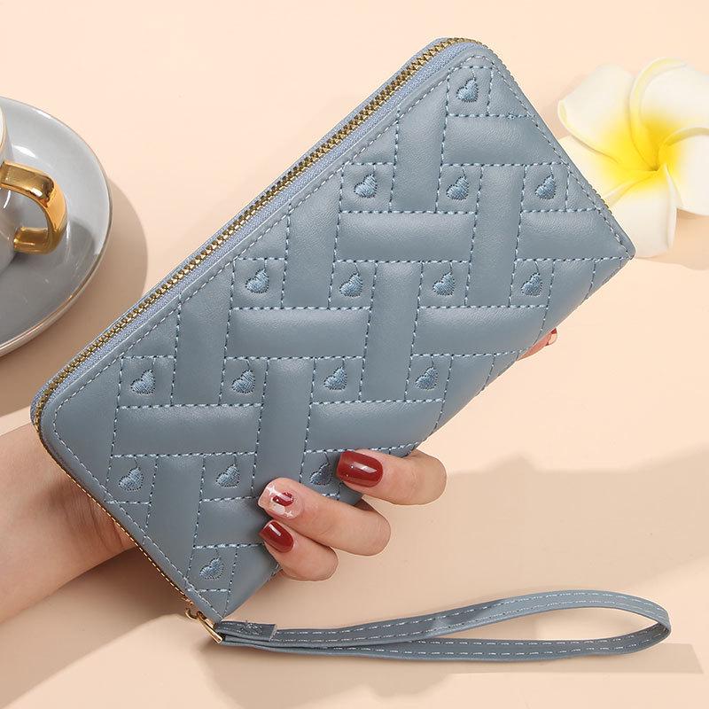 

Endaycon Новый Одномолниевый Многофункциональный Длинный Женский Кошелек Клатч и Держатель для Карт синий