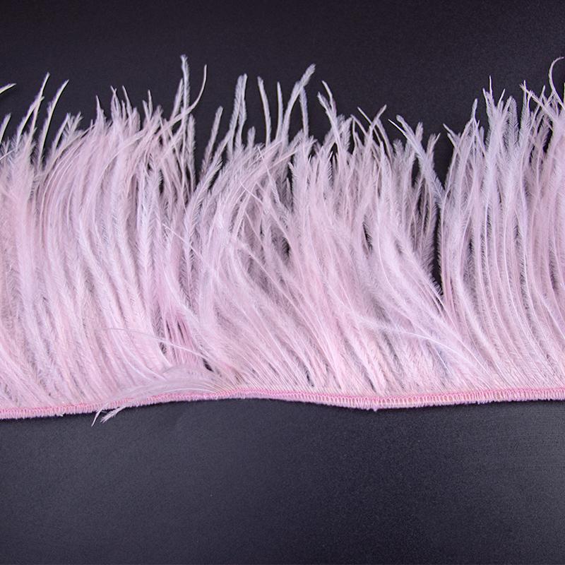 Feather1Meter Ostrich Feathers Fringe Trimming String 10-15/15-18/18-22cm Plumes Ribbon For Crafts Dress Sewing Accessories