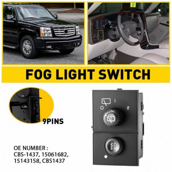 Nebelscheinwerfer-Schalter Schwarz Für 2003 2004 05 2006 Cadillac Escalade ESV EXT V